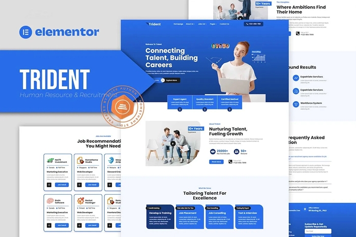 Trident - Human Resources & Recruitment Agency Elementor Template Kit 1.0.0