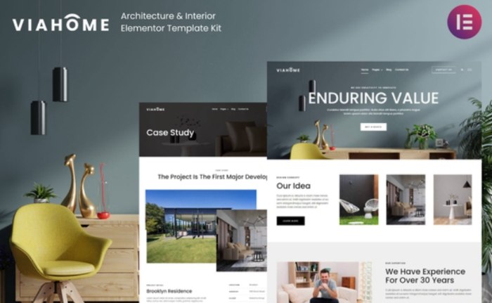 Viahome – Architecture & Interior Elementor Template Kit 1.0.0