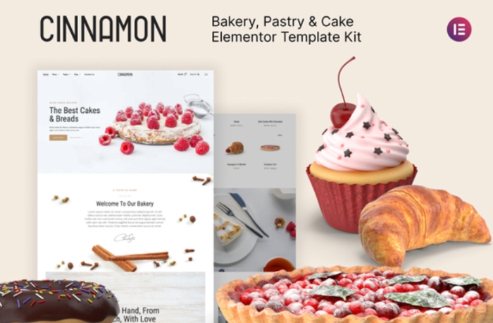 Cinnamon – Bakery & Pastry Shop Elementor Template Kit 1.0.0
