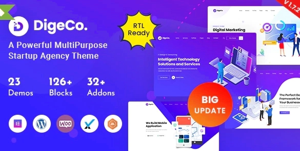 Digeco – Startup Agency WordPress Theme 2.2.0