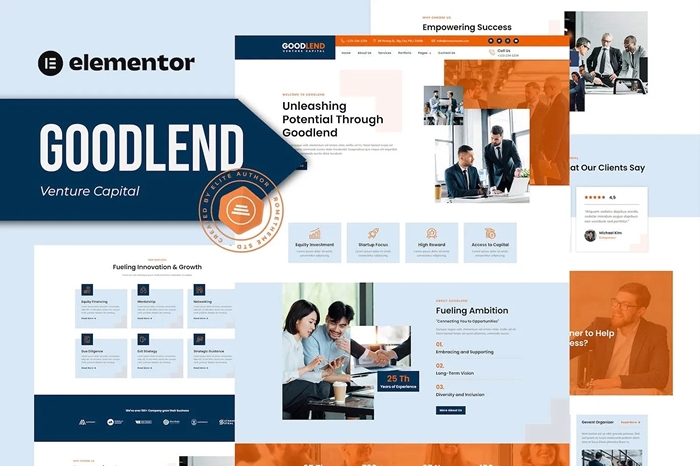 Goodlend – Venture Capital & Investment Elementor Template Kit 1.0.0