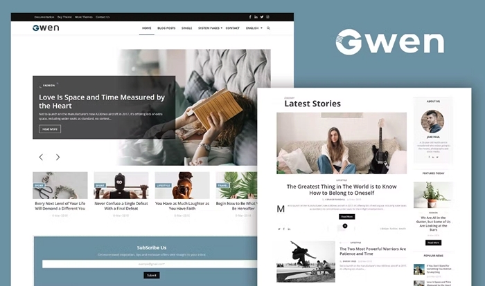 Gwen – Blog & Magazine Elementor Template Kit 1.0.0