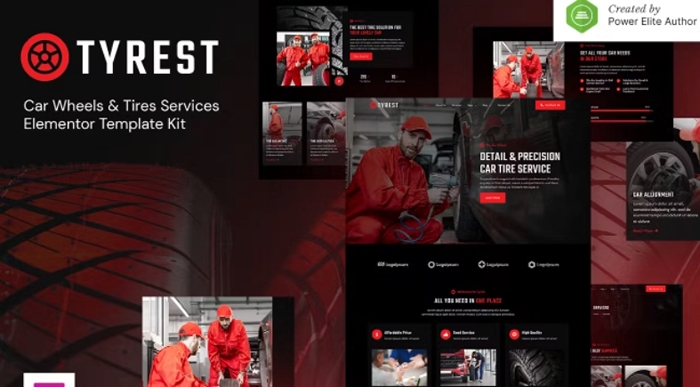 Tyrest – Car Tire & Wheel Service Elementor Template Kit 1.0.0