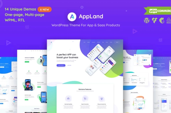 AppLand – WordPress Theme For App & Saas Products 2.9.4