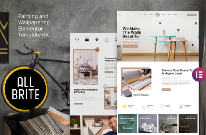 Allbrite – Painting & Wallpapering Elementor Template Kit 1.0.0