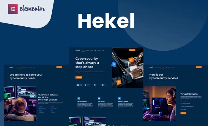 Hekel – Cyber Security Elementor Template Kit 1.0.0