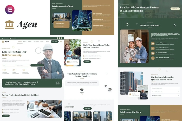 Agen – Real Estate & Property Developer Elementor Template Kit 1.0.0
