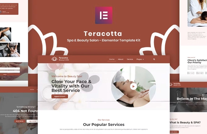 Teracotta – Spa & Beauty Salon – Elementor Template Kit 1.0.0