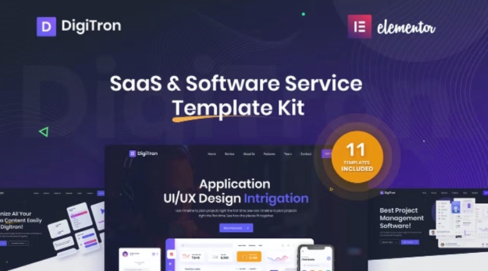 Digitron – Software & SaaS Elementor Template Kit 1.0.0