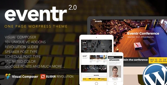 Eventr – One Page Event WordPress Theme 2.4