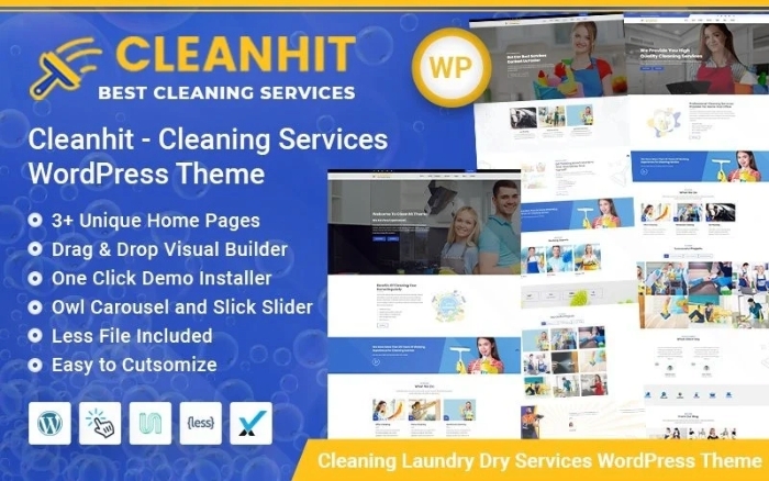 Cleanhit β Dry Cleaning Laundry Service WordPress Theme 1.0.0