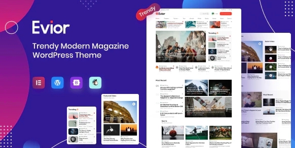 Evior – Modern Magazine WordPress Theme 1.0
