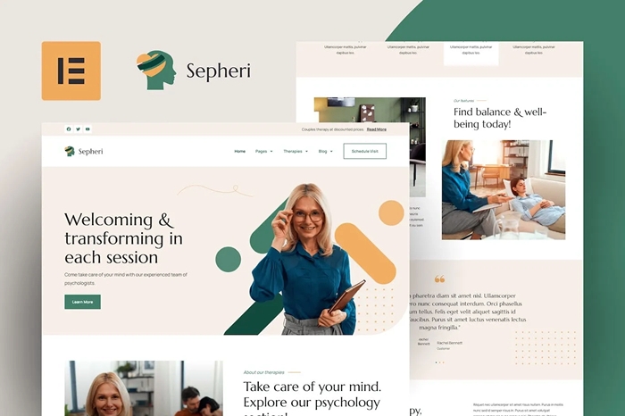 Sepheri – Psychologist Elementor Pro Template Kit 1.0.0