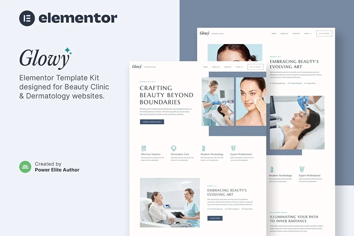 Glowy - Beauty Clinic & Dermatology Elementor Template Kit 1.0.0