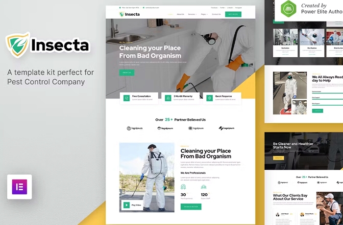 Insecta – Pest Control & Disinfection Elementor Template Kit 1.0.0