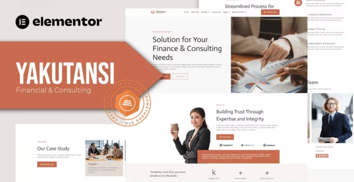 Yakutansi – Finance and Consulting Elementor Template Kit 1.0.0