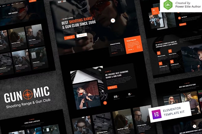 Gunomic - Shooting Range & Gun Club Elementor Template Kit 1.0.0