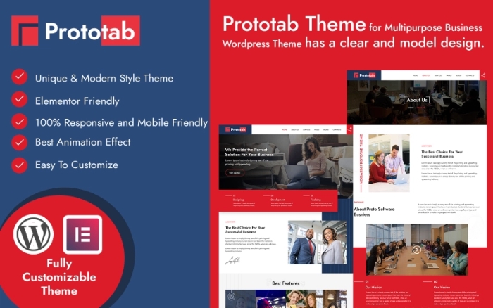 Prototab Multipurpose Business WordPress Theme 1.0.0