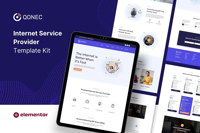 Qonec – Broadband & Internet Service Provider Template Kit 1.0.0