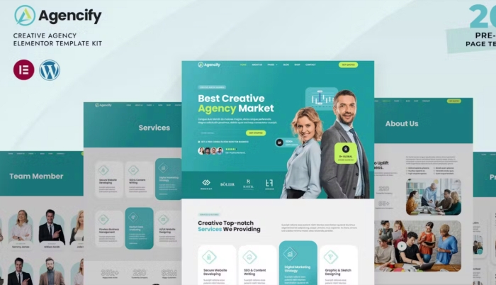 Agencify – Creative Agency Elementor Pro Template Kit 1.0.0