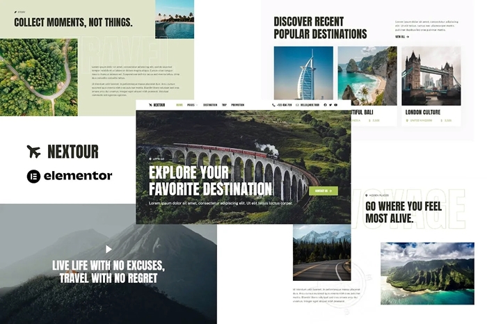 Nextour – Tour Guide & Travel Agency Elementor Template Kit 1.0.0