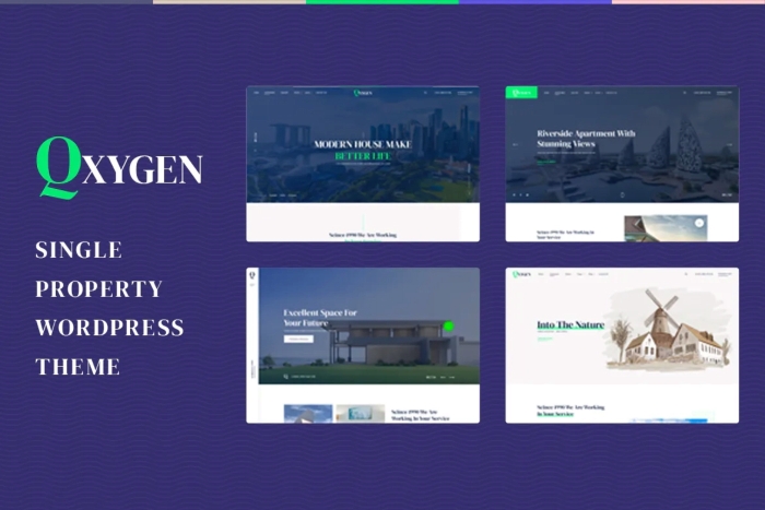 Qxygen – Single Property WordPress Theme 1.0.5