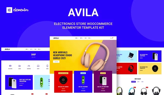 Avila - Electronic WooCommerce Elementor Template Kit 1.0.0