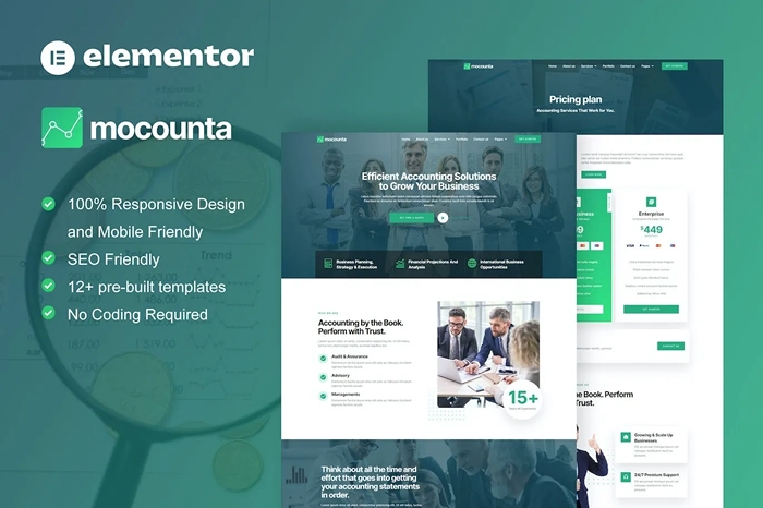 Mocounta – Accounting Firm Elementor Template Kit 1.0.0