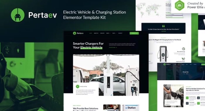 Pertaev – Electric Vehicle & Charging Station Elementor Template Kit 1.0.0