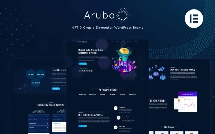 Aruba – Crypto & ICO Elementor WP Theme 1.0.0