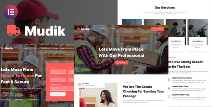 Mudik – Moving & Transportation Services Elementor Template Kit 1.0.0