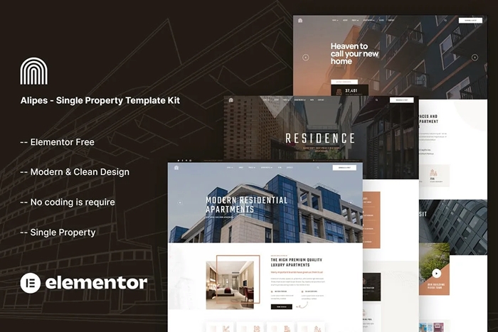 Alipes – Single Property Elementor Template Kit 1.0.0