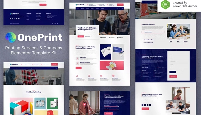 OnePrint – Printing Services Company Elementor Template Kit 1.0.0