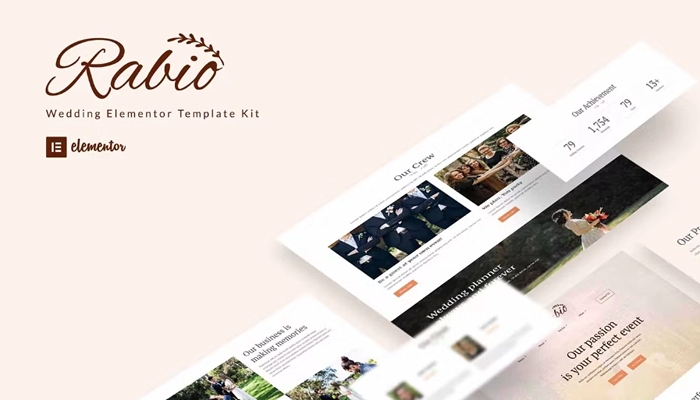 Rabio – Wedding Event Organizer Elementor Template Kit 1.0.0