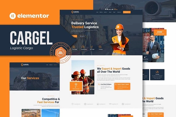 Cargel – Logistic Cargo Elementor Template Kit 1.0.0