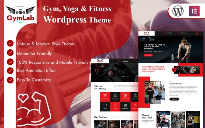 GymLab Premium WordPress Theme 1.0.0