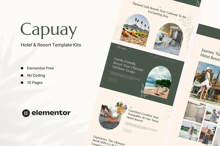 Capuay – Hotel & Resort Elementor Template Kit 1.0.0