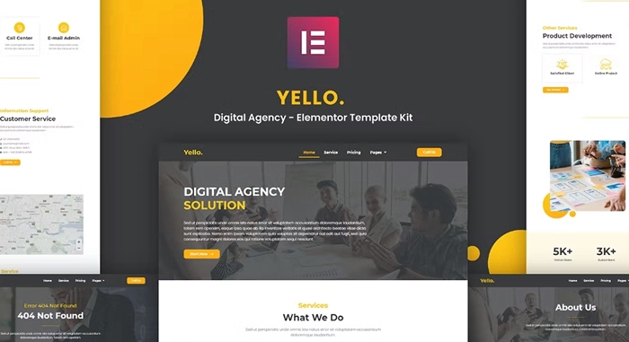 Yello – Digital Agency Elementor Template Kit 1.0.0