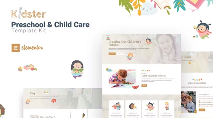 Kidster – Preschool & Childcare Elementor Template Kit 1.0.0