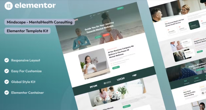 Mindscape – Mental Health Consulting Elementor Template Kit 1.0.0