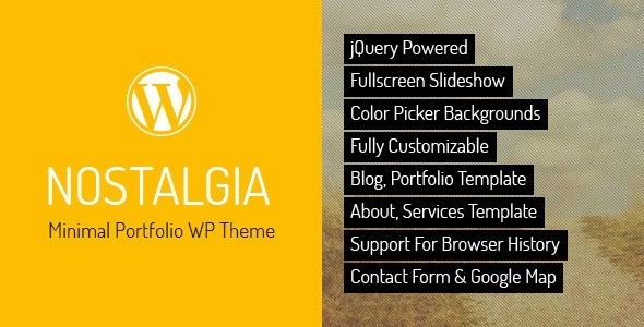 Nostalgia – Responsive Portfolio WP Theme 7.7