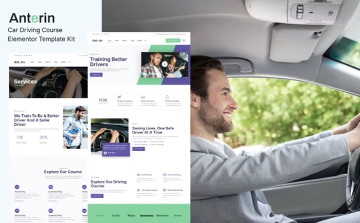 Anterin – Car Driving Course Elementor Template Kit 1.0.0