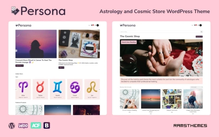 PERSONA – Astrology Influencer WordPress Theme 1.0