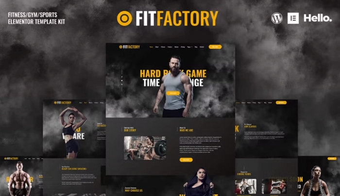Fit Factory – Fitness Gym Elementor Template Kit 1.0.0