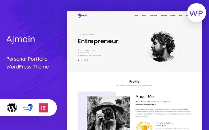 Ajmain – Portfolio Landing Page 1.0.0