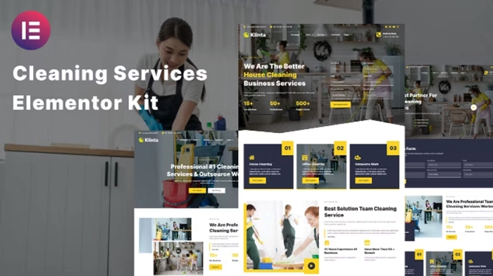 Klinta – Cleaning Services Elementor Template Kit 1.0.0