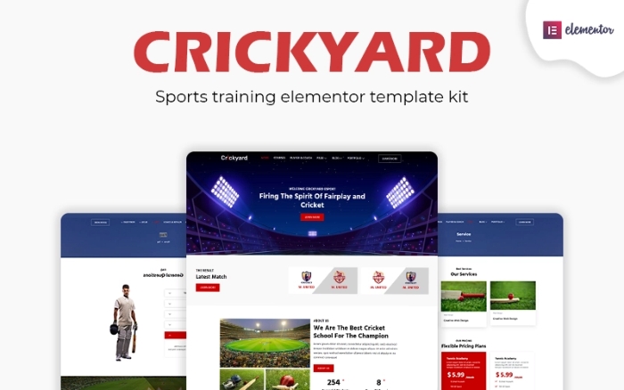 Crickyard – Sport Club Elementor WP Theme 1.4