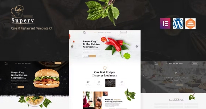 Superv Cafe – Restaurant Elementor Template Kit 1.0.0