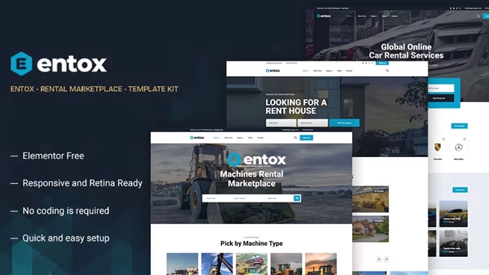 Entox – Car Rental Marketplace Elementor Template Kit 1.0.0