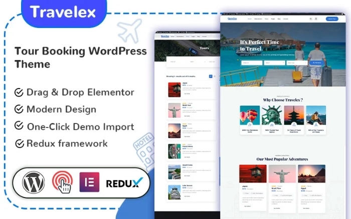 Travelex - Travel Booking WordPress Theme 1.0